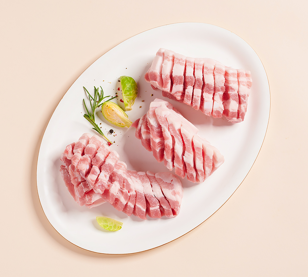 [우돈타] 한돈 칼집삼겹살(구이용) 500g