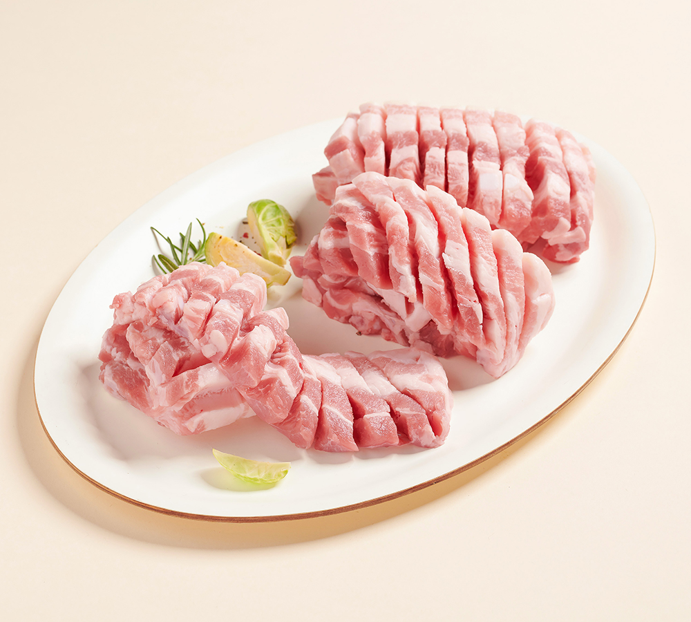 [우돈타] 한돈 칼집삼겹살(구이용) 500g