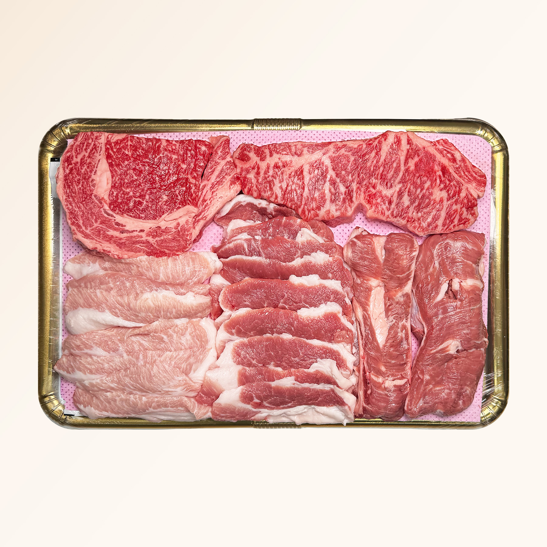 [우돈타] 한우 한돈 반반 채반 선물세트 1kg