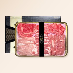 [우돈타] 한우 한돈 반반 채반 선물세트 1kg